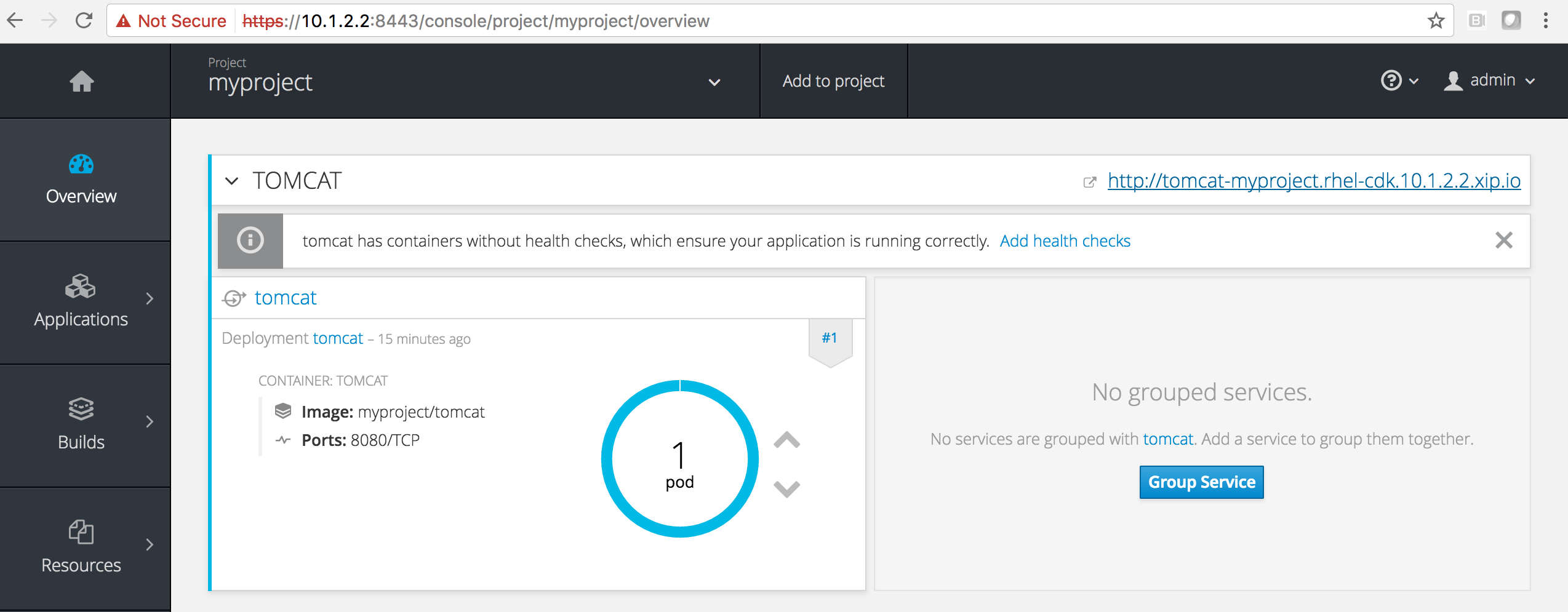 OpenShift console